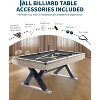 7ft Pool Table for Home,Heavy Duty Billiard Tables with Sturdy K-Shape Metal Legs,Complete Set with Cue Sticks,Pool Balls, Triangle,Chalk,Brush - 4 of 4