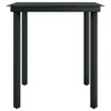 vidaXL Garden Dining Table Black Powder-coated steel, glass - 4 of 4