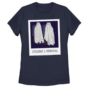 Women's Beetlejuice Halloween Strange and Unusual Ghost Photo T-Shirt - 1 of 4
