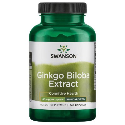 Swanson Ginkgo Biloba Extract - Standardized 60 mg 240 Capsules.