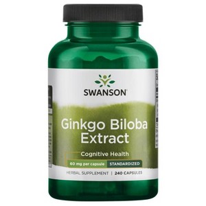 Swanson Ginkgo Biloba Extract - Standardized 60 mg 240 Capsules. - 1 of 2
