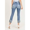 Women's Raw Hem Cuffed Slim Straight Leg Jeans - RISEN - 3 of 4