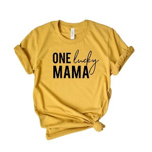 Simply Sage Market Women's One Lucky Mama Short Sleeve Graphic Tee - 1 of 3