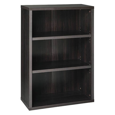 44 28 3 Shelf Bookshelf Black Walnut, Target Mixed Material 3 Shelf Bookcase