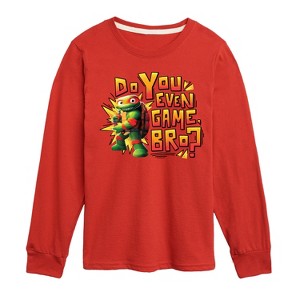 Boys' - Teenage Mutant Ninja Turtles - Battle Tycoon Do You Even Game Bro Long Sleeve Graphic T-Shirt - 1 of 3