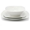 Gibson Home Blanca Cafe 12 Piece Square Ceramic Dinnerware Set in White - 2 of 4