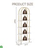 71" Bookshelf 5 Tier Bookcase Arched Display Racks Tall Bookshelf Freestanding Open Storage Shelf Adjustable Shelves - 2 of 4