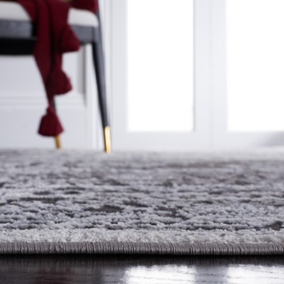 Amelia Charcoal Synthetic Low Pile Area Rug