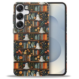 BONGEEK Case Compatible with Samsung Galaxy S25,Scratch Resistant Hybrid 2-Layer Hard Shell Bright Phone Case, Bookshelf Halloween - 1 of 4