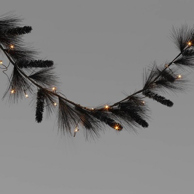 Photo 1 of 25 Light LED Black Faux Needles Garland Halloween String Lights - Hyde  EEK! Boutique