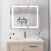 TIRAMISUBEST 36x30 inch Medicine Cabinet with LED Vanity Mirror, Anti-Fog Recessed or Surface Mount Bathroom Double Door Large Storage - 3 of 4
