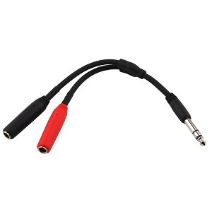 Pig Hog Y Cable Stereo 1/4"(M) to Dual Mono 1/4"(F) 6 in. - 1 of 1
