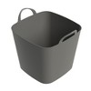 Life Story Flexi Tub, Versatile 26 Quart Storage Tote, Flexible Plastic Home Organizer Lightweight Basket with Carrying Handles, Gray - 4 of 4