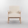 CAVINAS PU Leather Accent Chair with Inverted V-shaped Wooden Legs,Comfy Upholstered Living Room Chairs,Reading Chairs for Living Room - 2 of 4