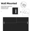 23.6in Large Square Wall Mirror Silver Bedroom Bathroom Living Room Decorative Mirror - 3 of 4