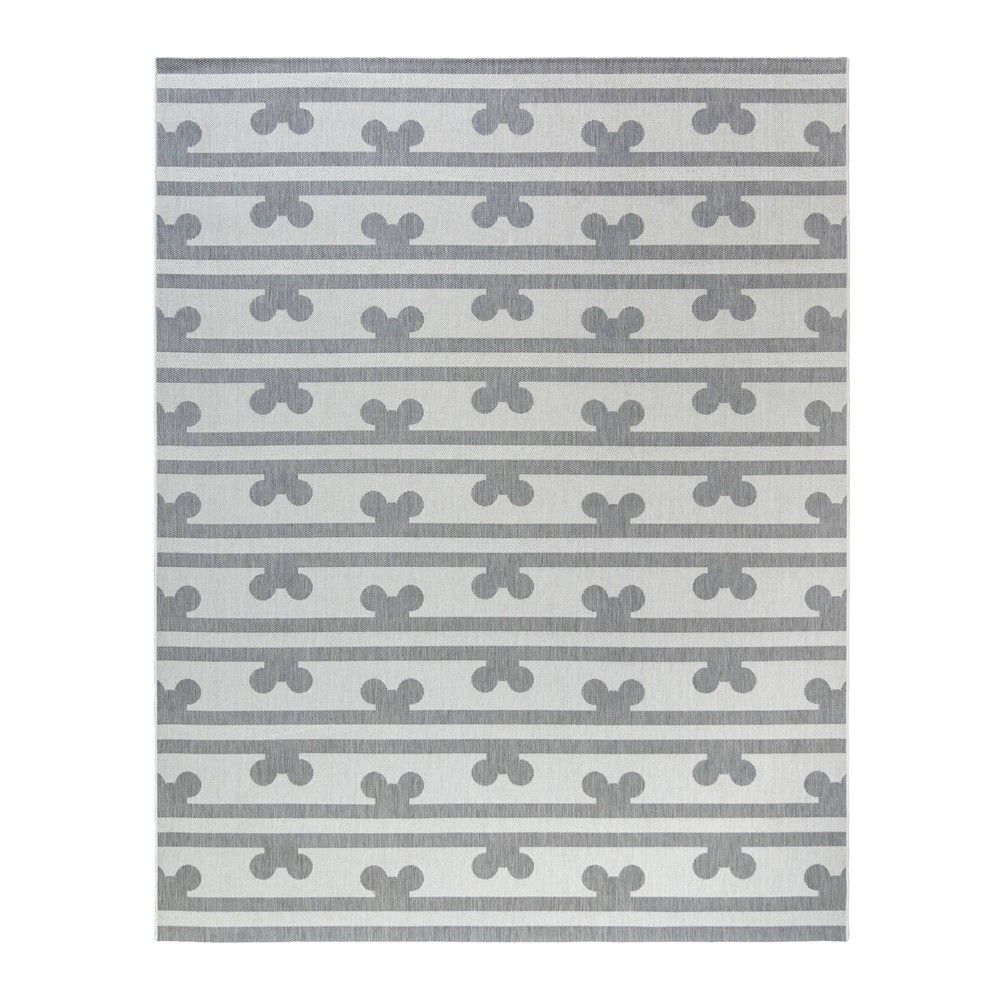 9'x13' Mickey Mouse & Friends Peek A Boo Outdoor Rug Gray