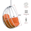 DSVIMOY Hanging Egg Chair, Hammock Swing Chair with Hanging Kit, Orange, 47.2"*26"*33.5" - 4 of 4