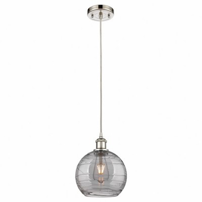 Ballston - 1 Light Athens Deco Swirl Mini Pendant In IndustrialStyle-10 Inches Tall and 8 Inches Wide