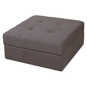 Chatsworth Brown-Gray Fabric Storage Ottoman - Brown-Gray - Christopher Knight Home, Muted Clay