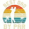 Adult Design By Humans Best Dad By Par Tropical Golf By  Sweatshirt - 2 of 2