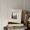 4x4 Inch Carved Floral Picture Frame Mango Wood, MDF, Metal & Glass by Foreside Home & Garden - 2 of 4