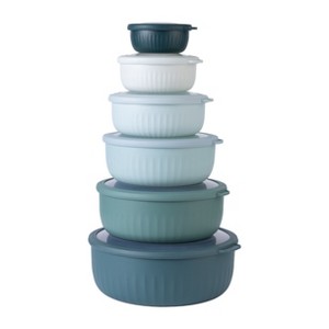 COOK WITH COLOR WIDE MIXING BOWLS WITH LIDS 12 PIECE - 1 of 4
