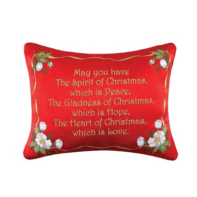 C&F Home The Spirit of Christmas Embroidered Pillow