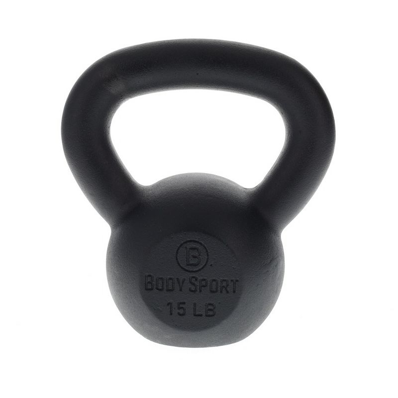 BodySport Cast Iron Kettlebells – Strength Training Kettlebell for Weightlifting, Core Training, & Conditioning, 1 of 7