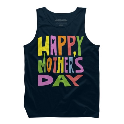 Men's Design By Humans Happy Mother's Day Colorful Text By Yunta Tank Top