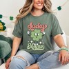 Simply Sage Market Women's Lucky Mama Clover Script Short Sleeve Garment Dyed Tee - 3 of 4