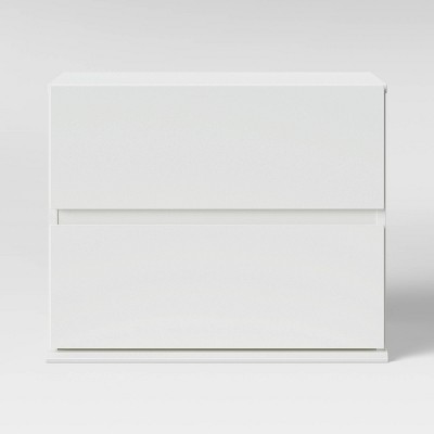 2 Drawer Modular Nightstand White - Room Essentials™