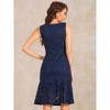 INSPIRE CHIC Women's Lace Boat Neck Sleeveless Evening Cocktail Sheath Dress - 3 of 4