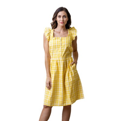 Hope & Henry Womens' Flutter Sleeve Sun Dress : Target
