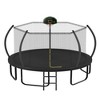 12/14/16FT Trampoline with Basketball Hoop, Enclosure net, Curved Poles & Ladder, Round Outdoor Trampoline for Kids and Adults - ModernLuxe - 2 of 4