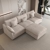 WJShome Cloud Couch Modular Sectional Sofa,119.29" L Shaped Couch,Convertible Wide Seater,3 Seater With 1 Ottoman,Covers Washable&Replaceable - 3 of 4