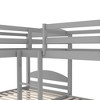 PAGED Full over Full Bunk Bed with Ladder, Wooden Bed Frame with Roof and Guardrail, Modern Loft Bed for Boy and Girl - 4 of 4
