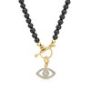 Ross-Simons 3.5-4mm Onyx Bead Charm-Compatible Toggle Necklace in 18kt Gold Over Sterling - 3 of 4
