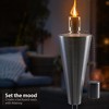 Sorbus 5 ft Set of 2 Stainless Oil Burning Cone Shape Steel Torch - Great for backyard decorating and lawn lighting - 4 of 4