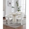 Sapphtopaz Modern Dining Chairs Set of 2, Side Accent Chairs Kitchen Chairs with Curved Back for Dining Room, Kitchen - 4 of 4