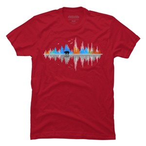 Men's Design By Humans Sounds of Nature Color Tree Notes By NomAdartStudio T-Shirt - 1 of 2