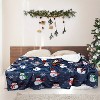Lomsoe Winter Festive Snowman & Snowflakes Print Flannel Blanket - All Seasons Soft and Warm Throw Blanket for Bed, Napping, Camping, Travel, Office - 2 of 4