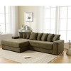 111'' Corduroy Oversized L-Shaped Sectional Sofas with Left Chaise Daybed, Armrests, 8 Throw Pillows and Easy Assembly - 4 of 4