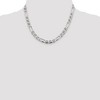 Black Bow Jewelry Mens 7.5mm Sterling Silver Solid Figaro Anchor Chain Necklace - 3 of 4