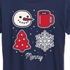 Women's - Instant Message - Merry Christmas Grid Short Sleeve Graphic T-Shirt - 2 of 4