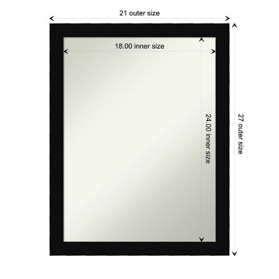 Black Rectangular Wood Bathroom Vanity Mirror