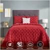 Charleston 100% Cotton Soft & Plush Chenille Tufted Diamond Pattern Unique Luxurious Bedspread & Sham Set, All-Season, Machine Washable Coverlet Set - 3 of 4