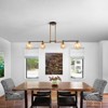 Ludomide 4-Light Modern Black And Gold Chandelier, Semi Flush Mount Adjustable Ceiling Light Fixture For Dining Room,Living Room, Kitchen, Bedroom - 2 of 4