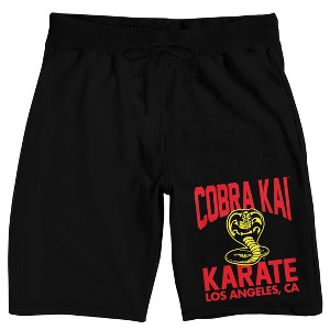 Cobra Kai Los Angeles, CA Men's Black Sleep Shorts - 1 of 4