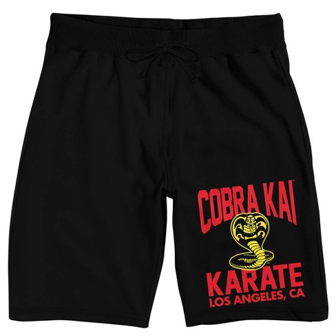 Cobra Kai Los Angeles, CA Men's Black Sleep Shorts - image 1 of 4