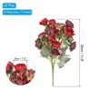 Unique Bargains Home Wedding Decoration Branch Heads Silk Artificial Mini Rose with Stem - 2 of 4